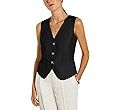 Lilis Women's Regular Fitted Vest Business Dress Suits Button Down Waistcoat | Amazon (US)