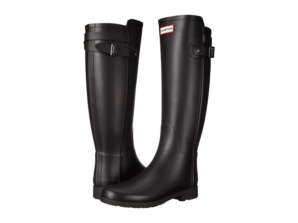 Hunter - W Original Tall BT Refin (Black) Women's Rain Boots | Zappos