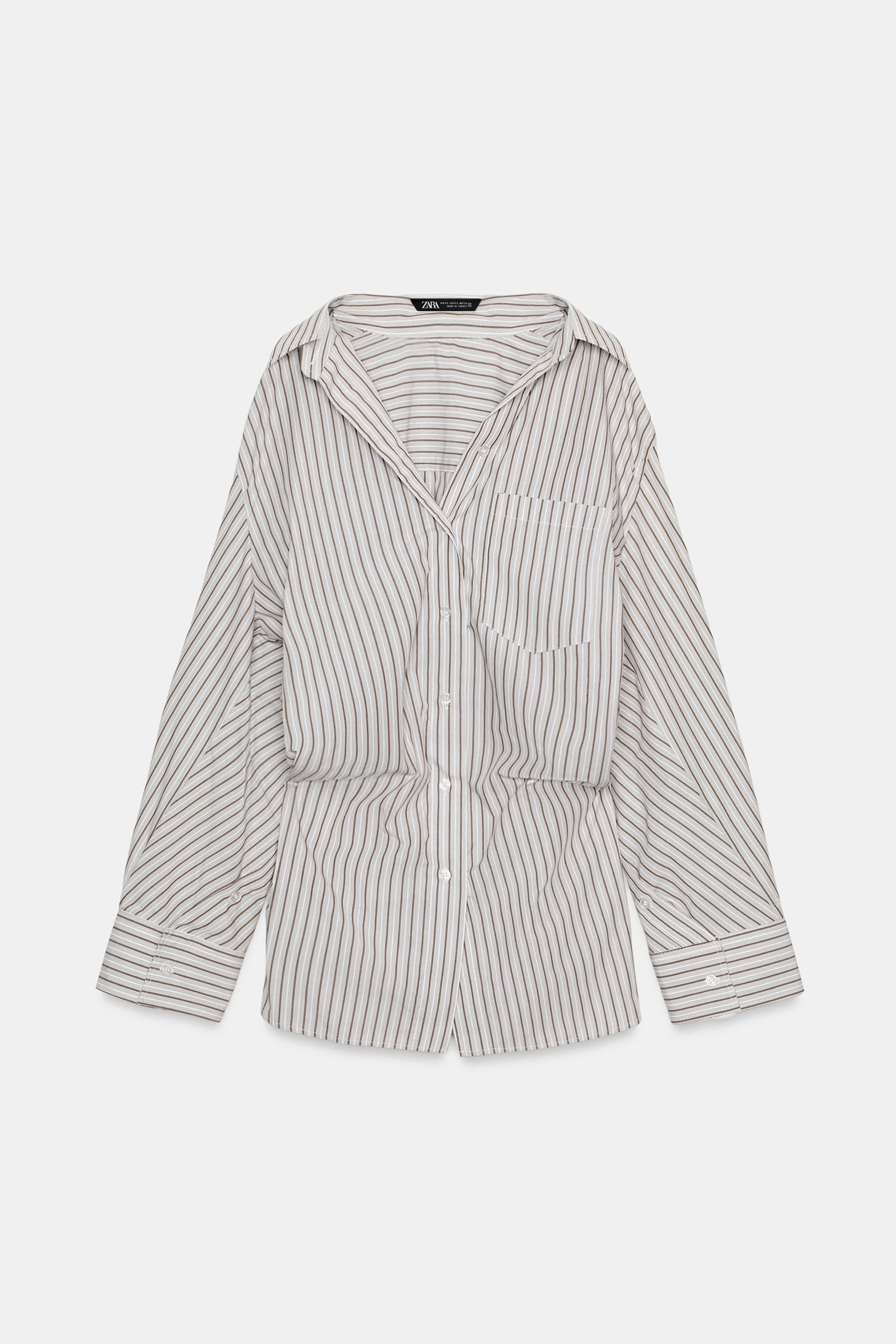 OVERSIZED STRIPED BATWING SHIRT | Zara Canada