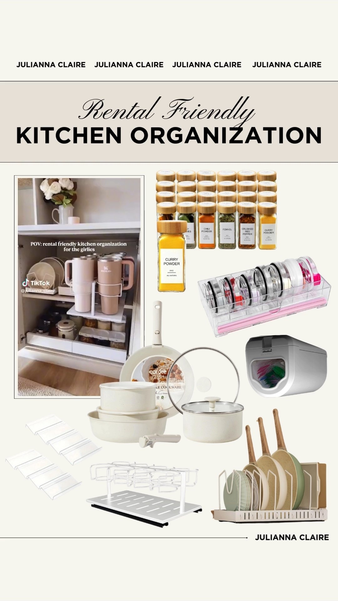 Rental friendly kitchen organization finds! 

#LTKFindsUnder100 #LTKHome