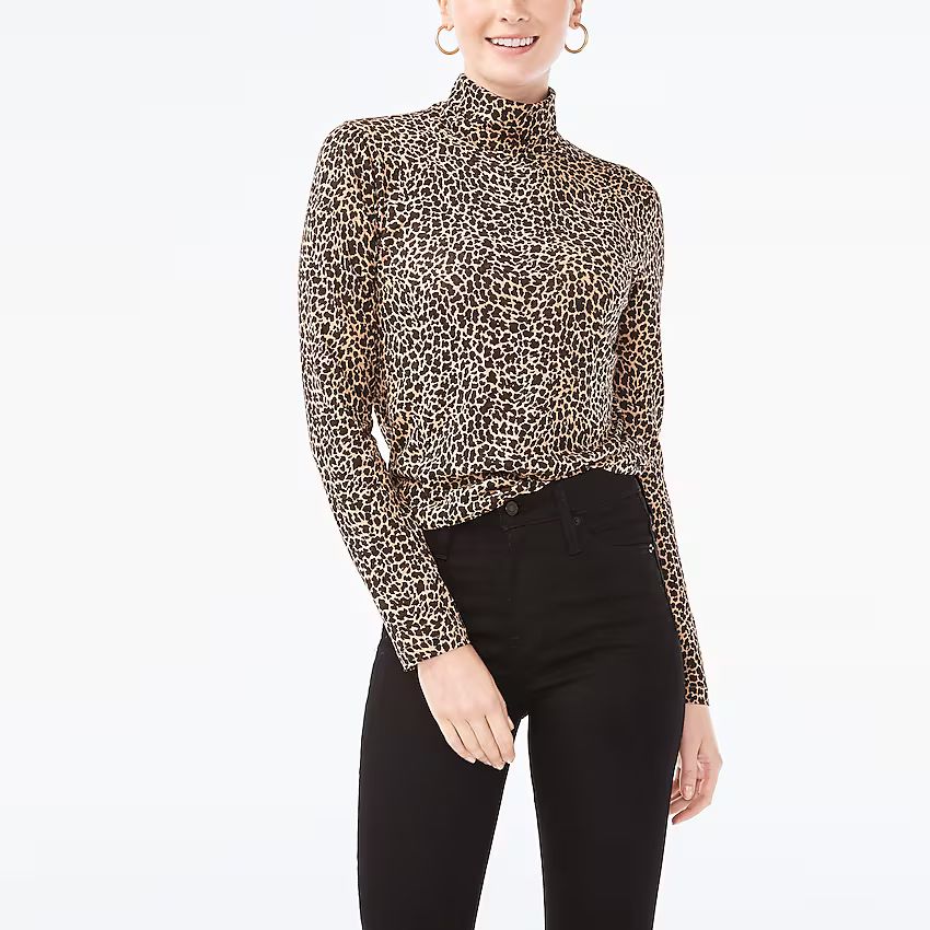 Printed tissue turtleneck | J.Crew Factory