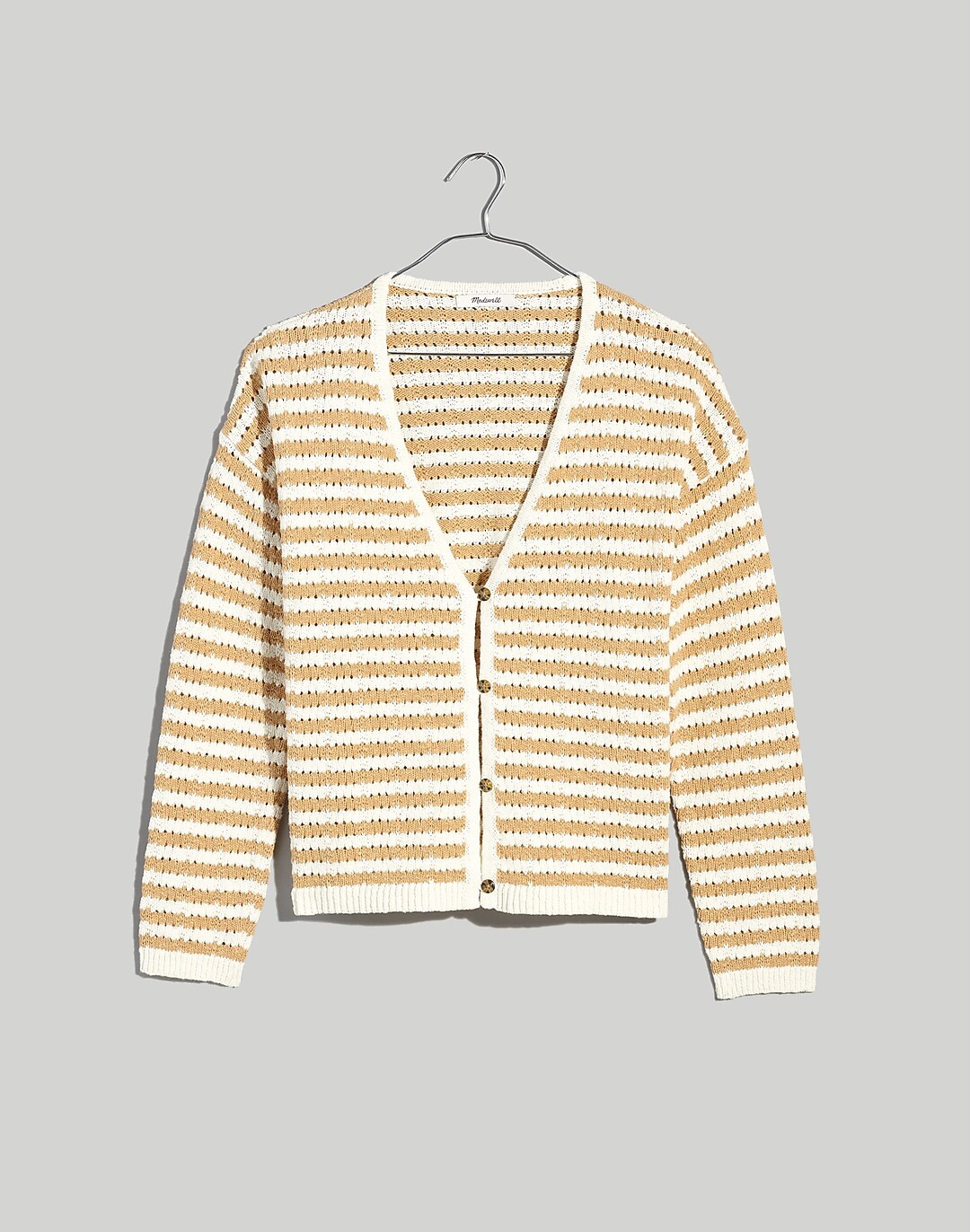 Plus Open-Stitch Cardigan Sweater in Stripe | Madewell