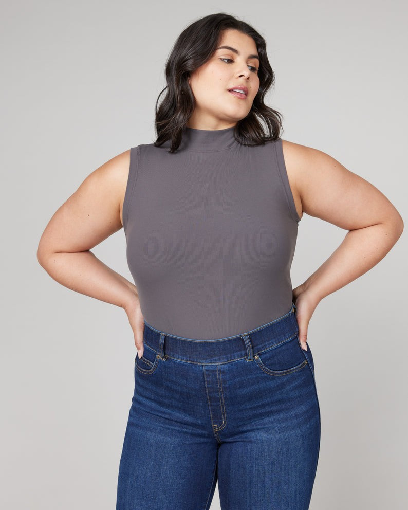 Suit Yourself Ribbed Mock Neck Sleeveless Bodysuit | Spanx