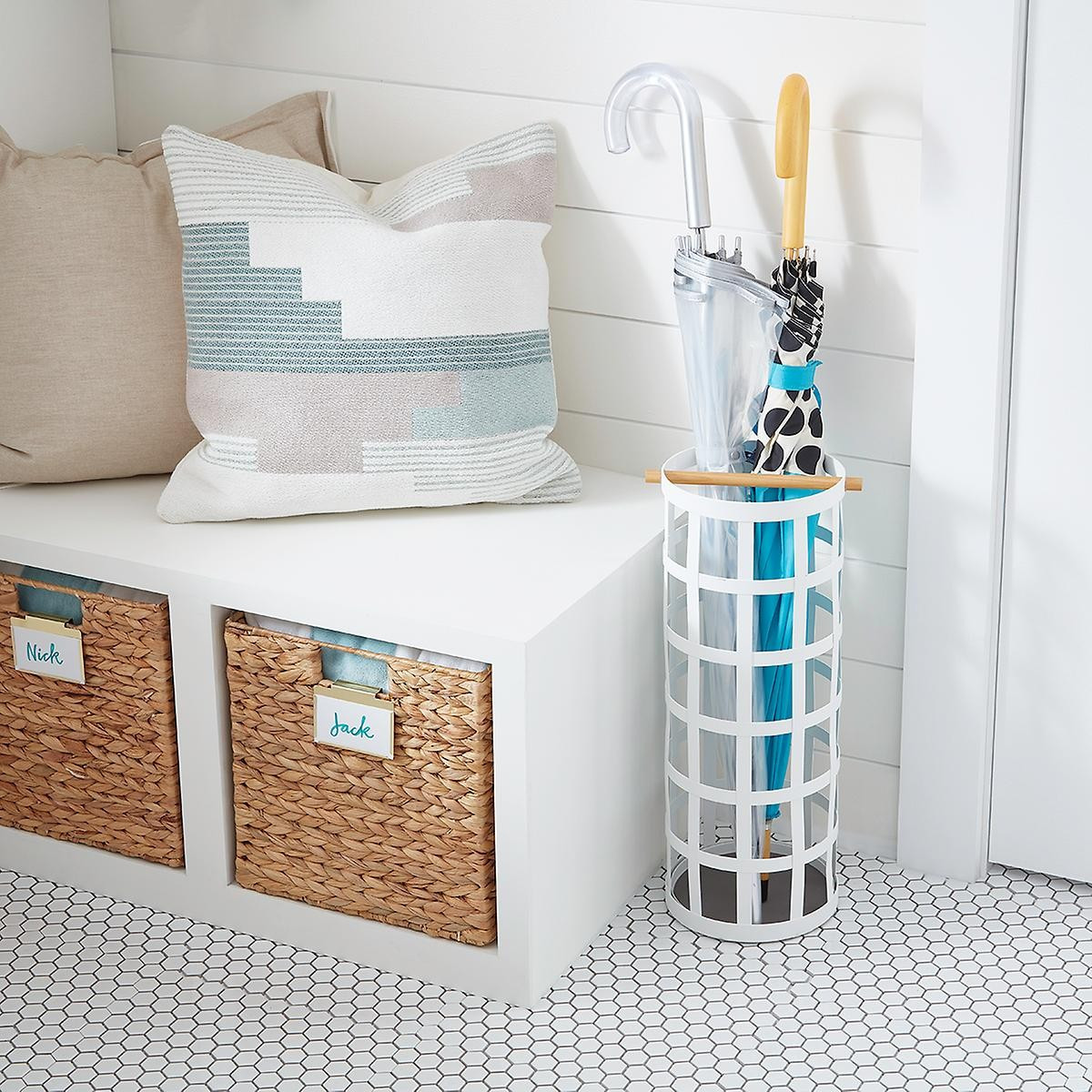 Large Water Hyacinth Cube Natural | The Container Store