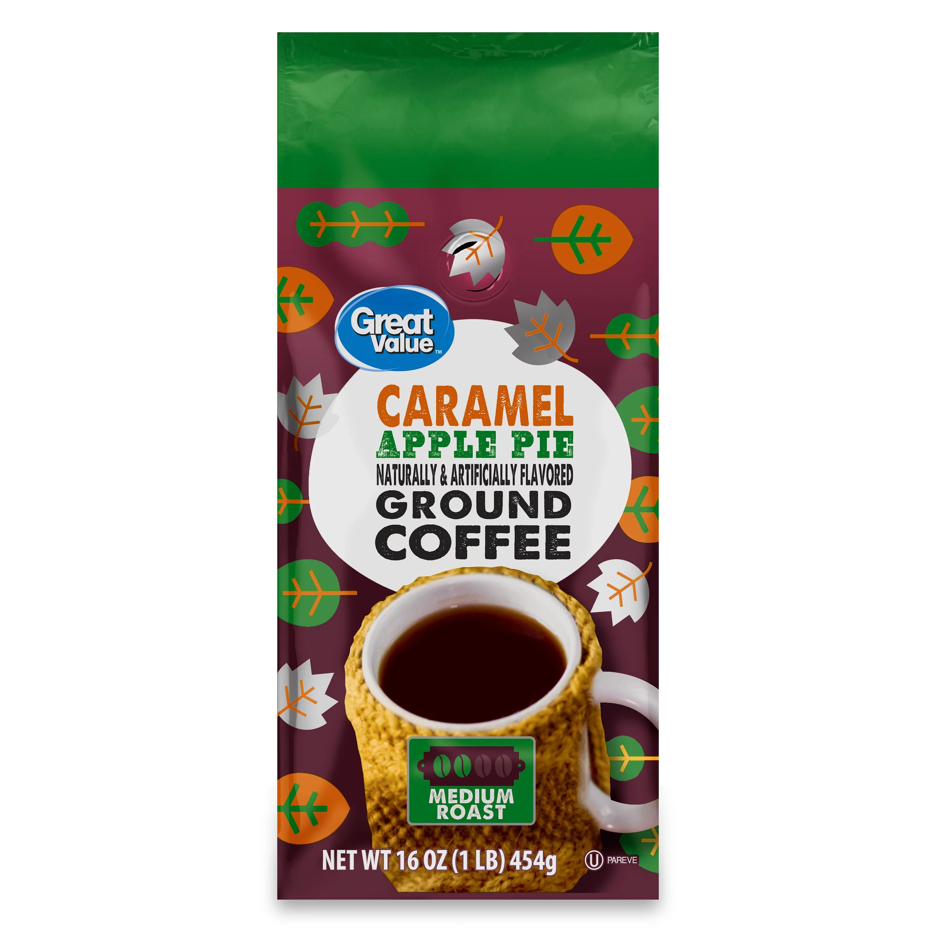 Great Value Caramel Apple Pie Ground Coffee, 16 oz | Walmart (US)