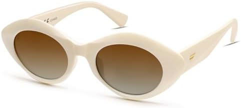 VANLINKER Polarized Trendy Thick Oval Round Sunglasses for Women Retro Shades VL9825 | Amazon (US)