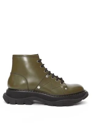 Lace-up patent-leather ankle boots | Matches (UK)