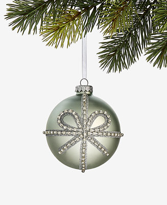 Gilded Glamour Beaded Bow Ball Ornament, Macy's Exclusive | Macy's