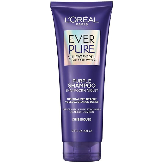 L'Oreal Paris Hair Care EverPure Sulfate Free Brass Toning Purple Shampoo for Blonde, Bleached, S... | Amazon (US)