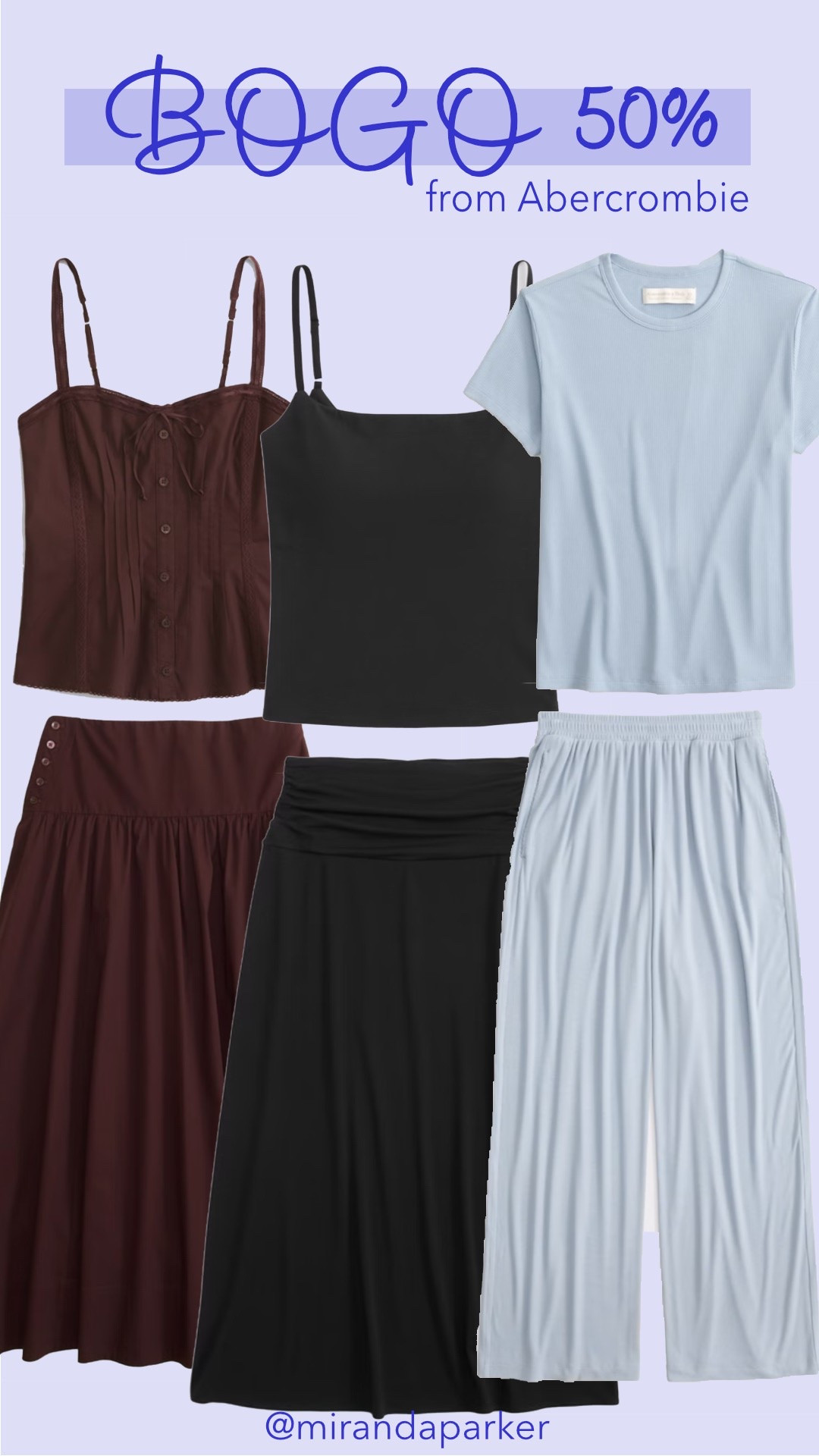 BOGO 50% off almost everything at Abercrombie!

#LTKSaleAlert