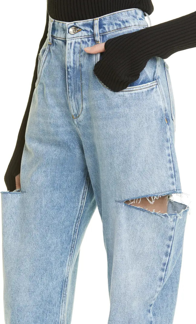 Maison Margiela Ripped Side Cutout Jeans | Nordstrom | Nordstrom