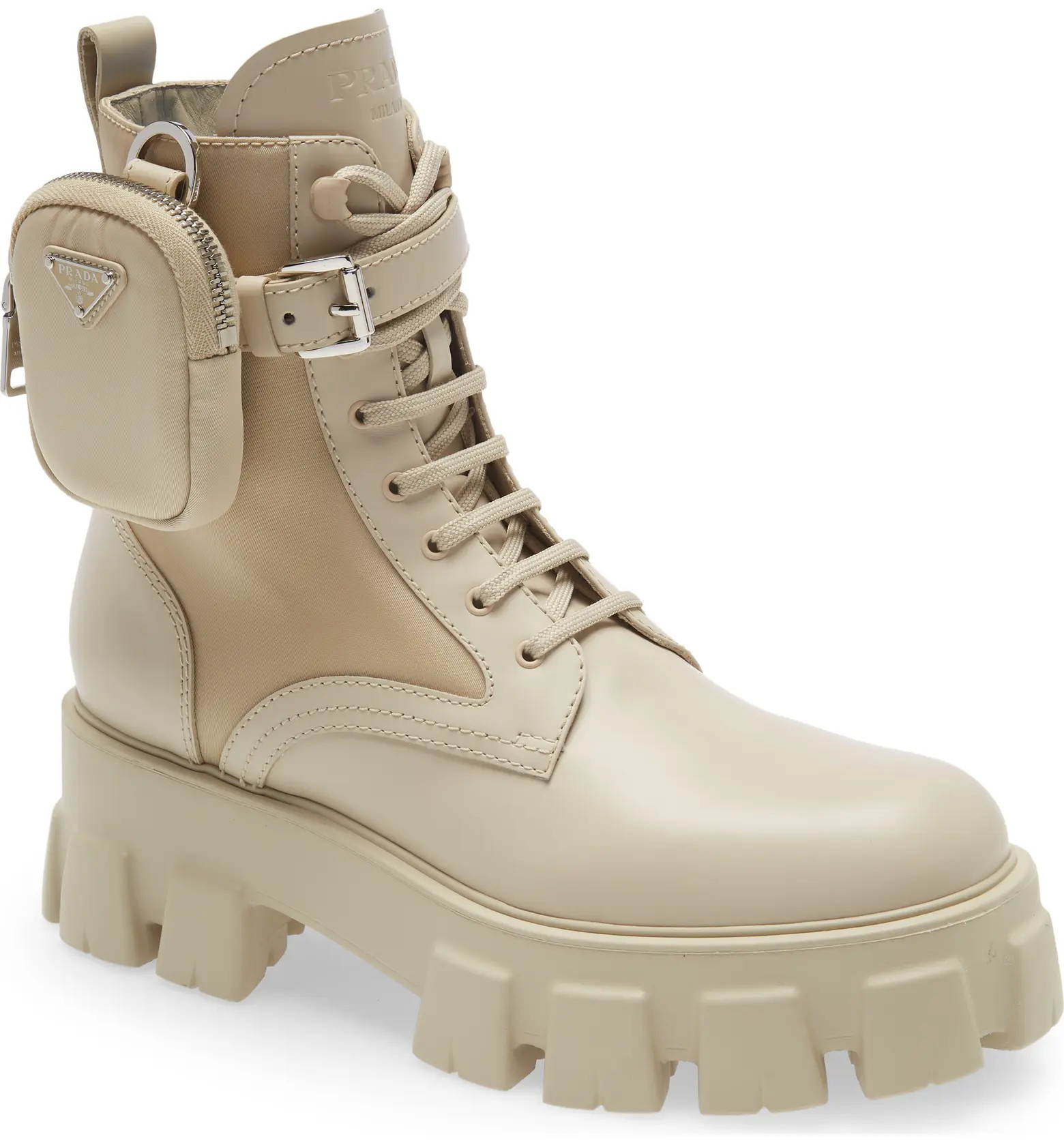 Prada Monolith Mini Bag Lug Sole Combat Boot (Women) | Nordstrom | Nordstrom