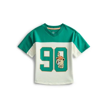 Wonder Nation Toddler Boys Short Sleeve Graphic Football Jersey Top, Sizes 12M-5T | Walmart (US)