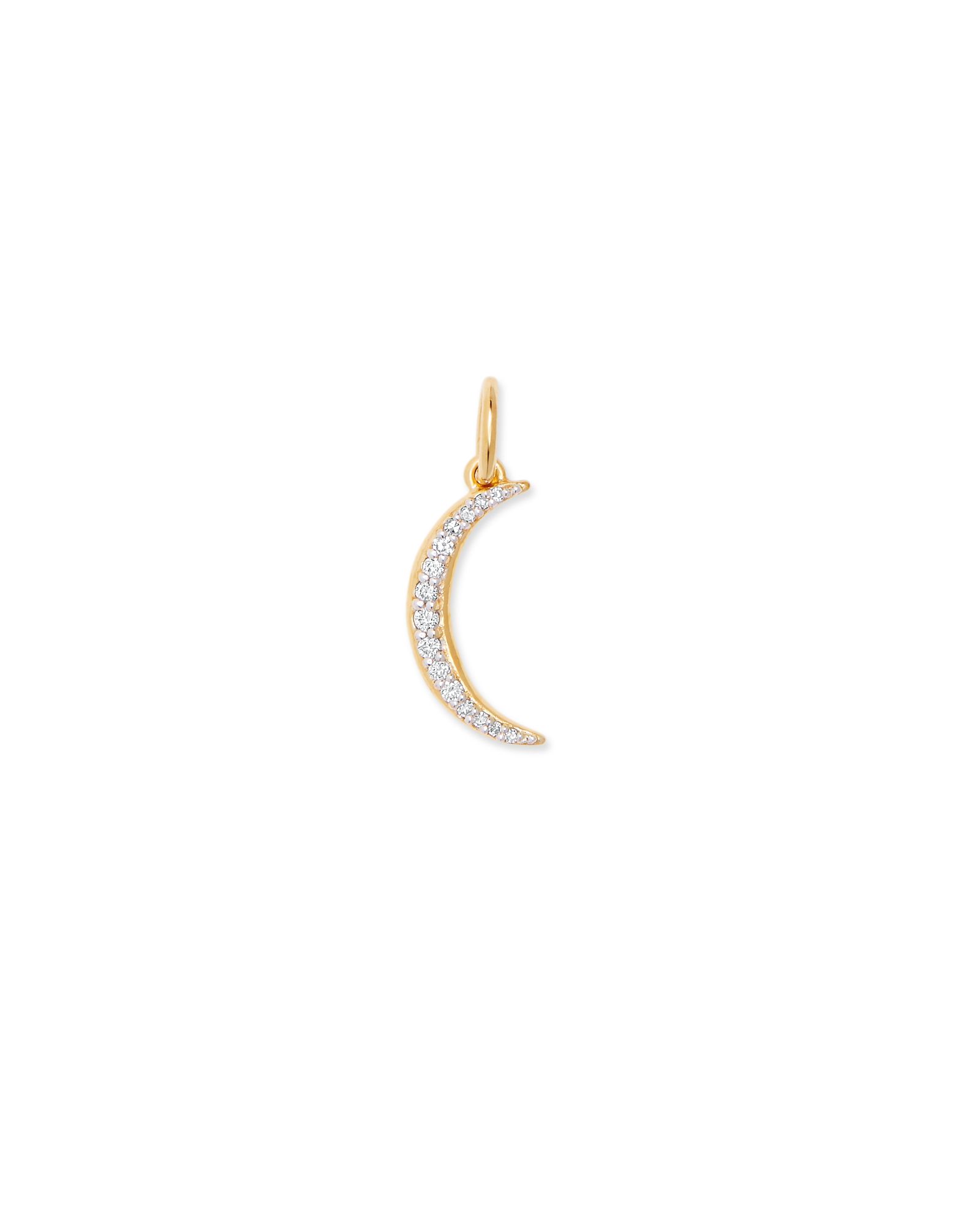 Crescent Moon 18k Gold Vermeil Charm in White Diamond | Kendra Scott