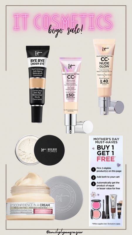 It Cosmetics is having a Mother’s Day bogo free sale!

My favorite fountain is including in the sale! So is the Confidence in a cream! 

#LTKSeasonal #LTKsalealert #LTKunder50