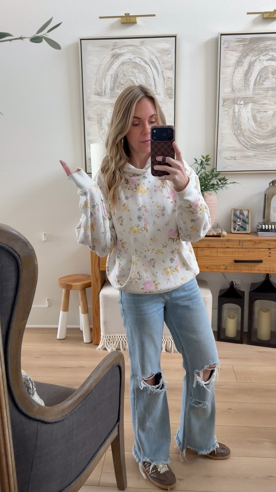 Hoodies is tts and roomy. This is a small.

#LTKootd #LTKmomlife