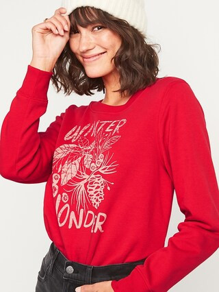 Cozy Christmas Graphic French Terry Sweatshirt for Women | Old Navy (US)