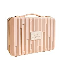 ROWNYEON Travel Makeup Case with Light-Up Mirror & Removable Divider - Portable Train Case Organi... | Amazon (US)