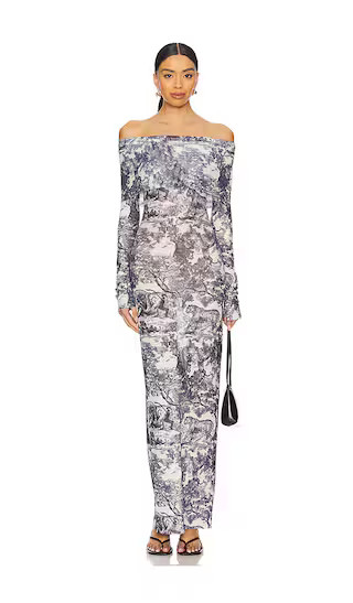 Karasi Maxi Dress in Navy & White | Revolve Clothing (Global)