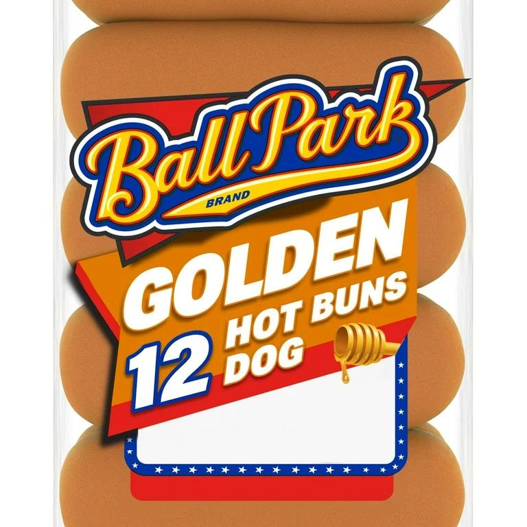 Ball Park Golden Hot Dog Buns, 12 count, Honey Pre-sliced Hot Dog Buns, 20 oz Bag | Walmart (US)