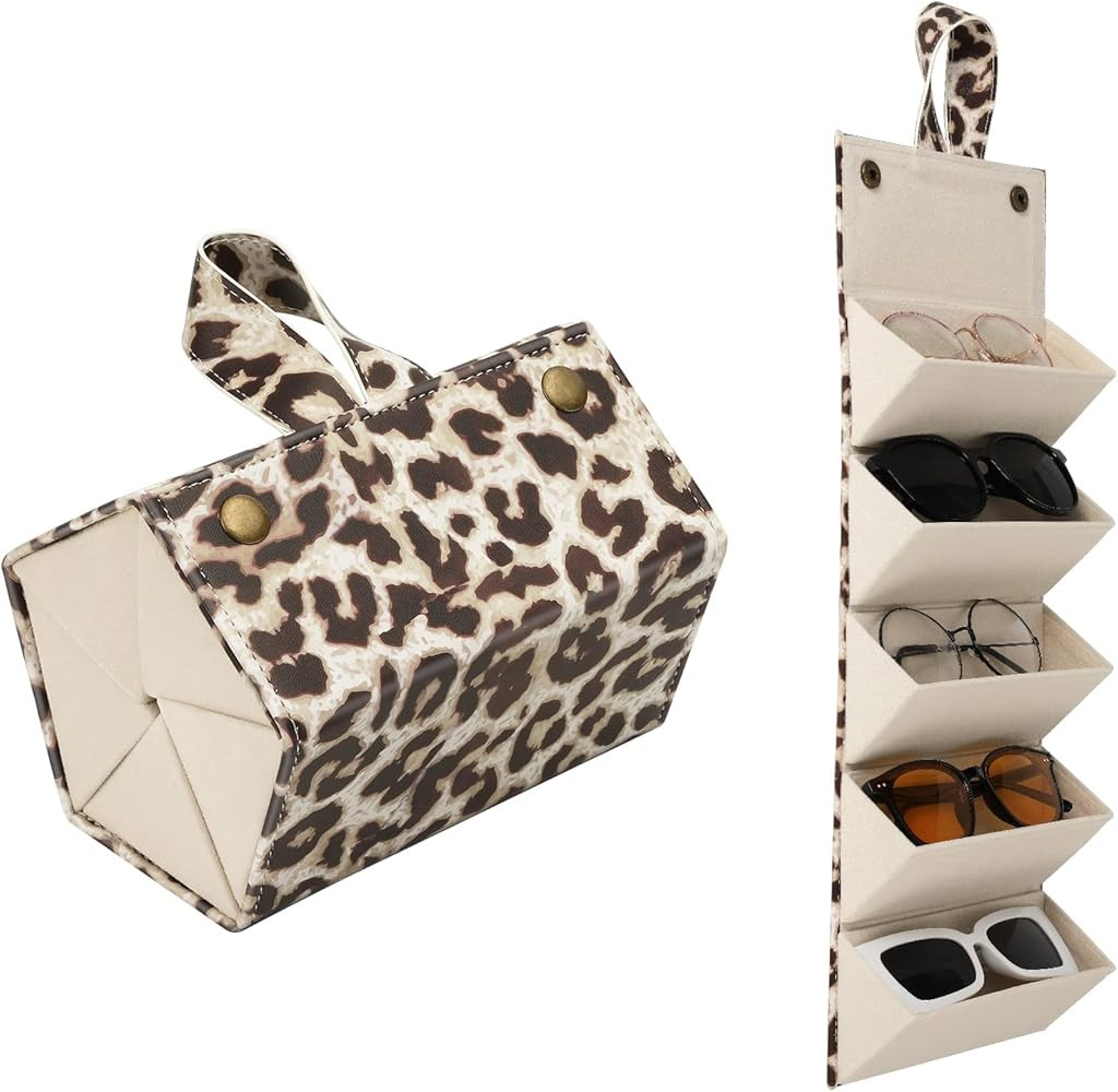 MoKo Sunglasses Organizer, Travel Glasses Case Storage Portable Sunglasses Storage Case for Women... | Amazon (US)