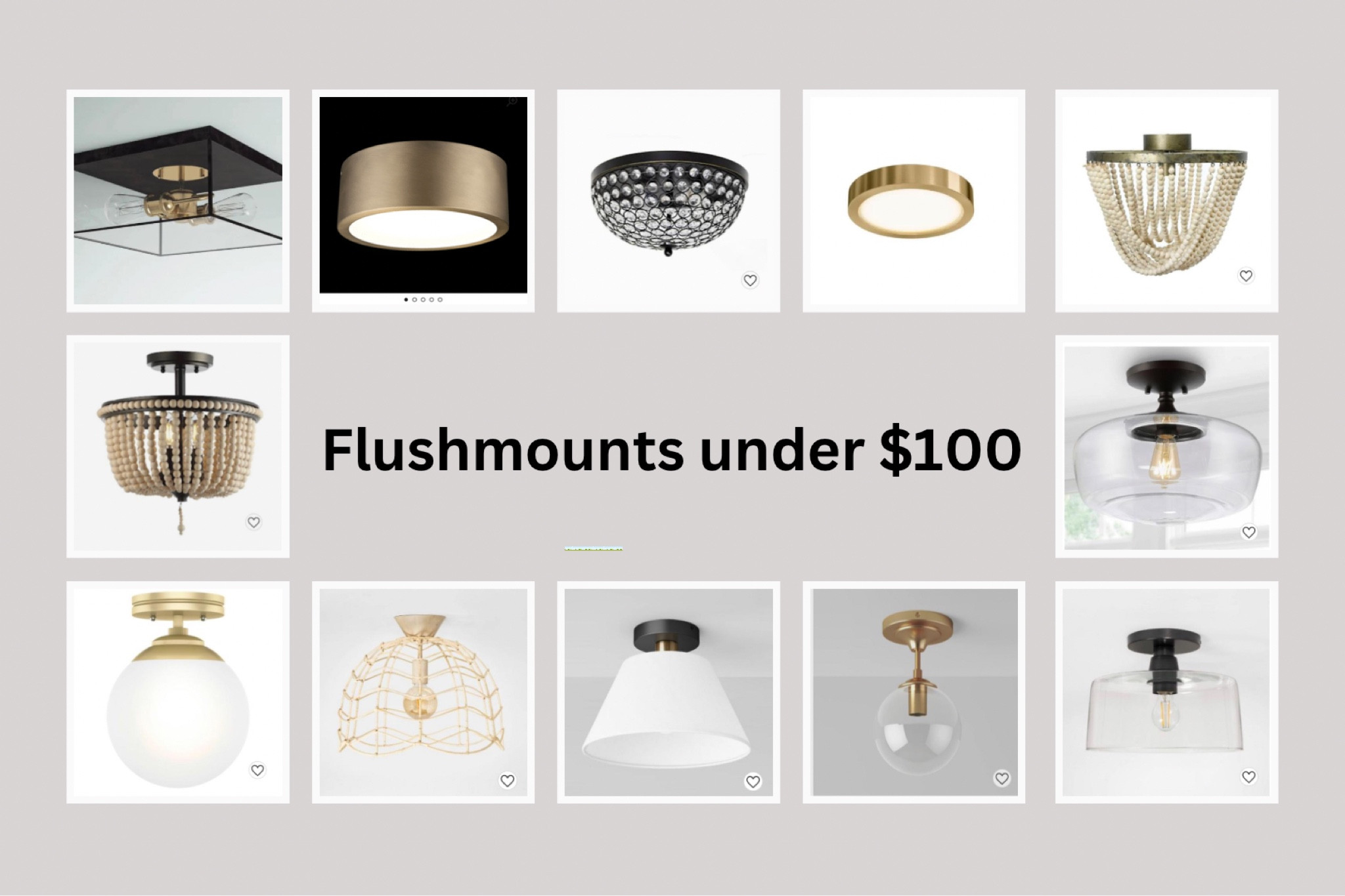 Received a request for flushmounts under $100 and had to do a post for it! 

#LTKhome #LTKunder100 #LTKsalealert