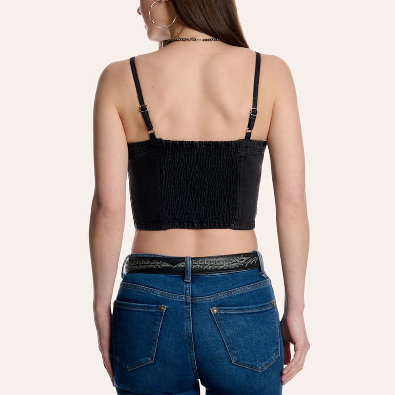 Levi's Women's Jadine Black Denim Cropped Cami Tank Top | Cavender's