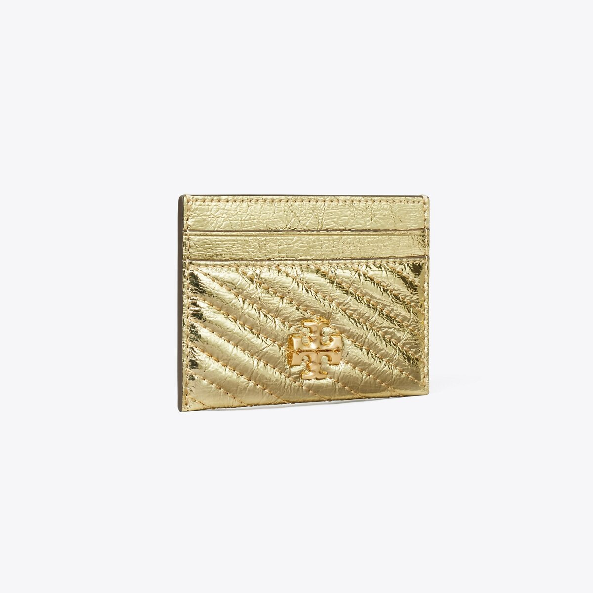 Kira Moto Quilt Metallic Card Case: Women's Designer Card Cases | Tory Burch | Tory Burch (US)
