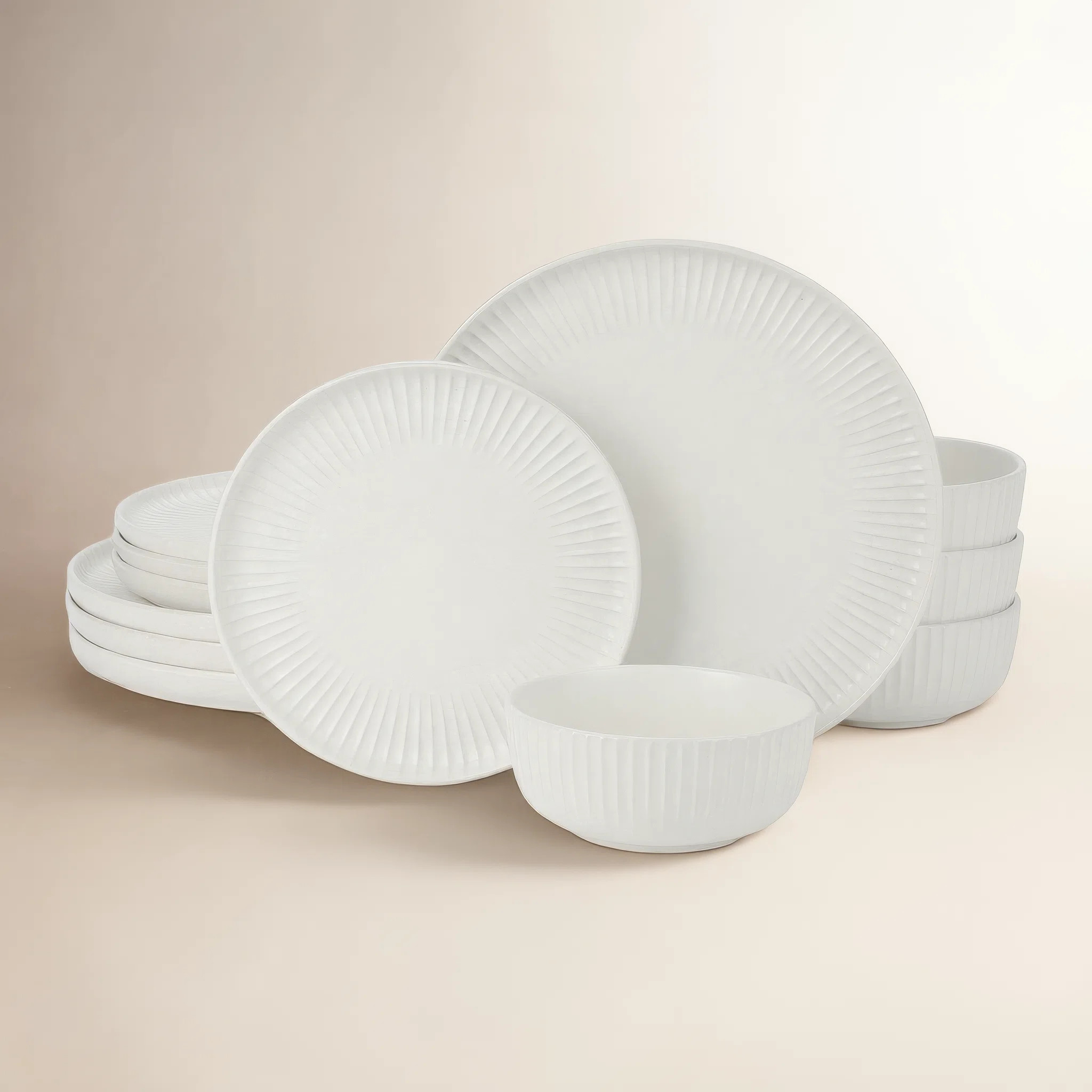 Famiware Starlight Plates And Bowls Sets, 12 Piece Dinnerware Sets | Wayfair North America