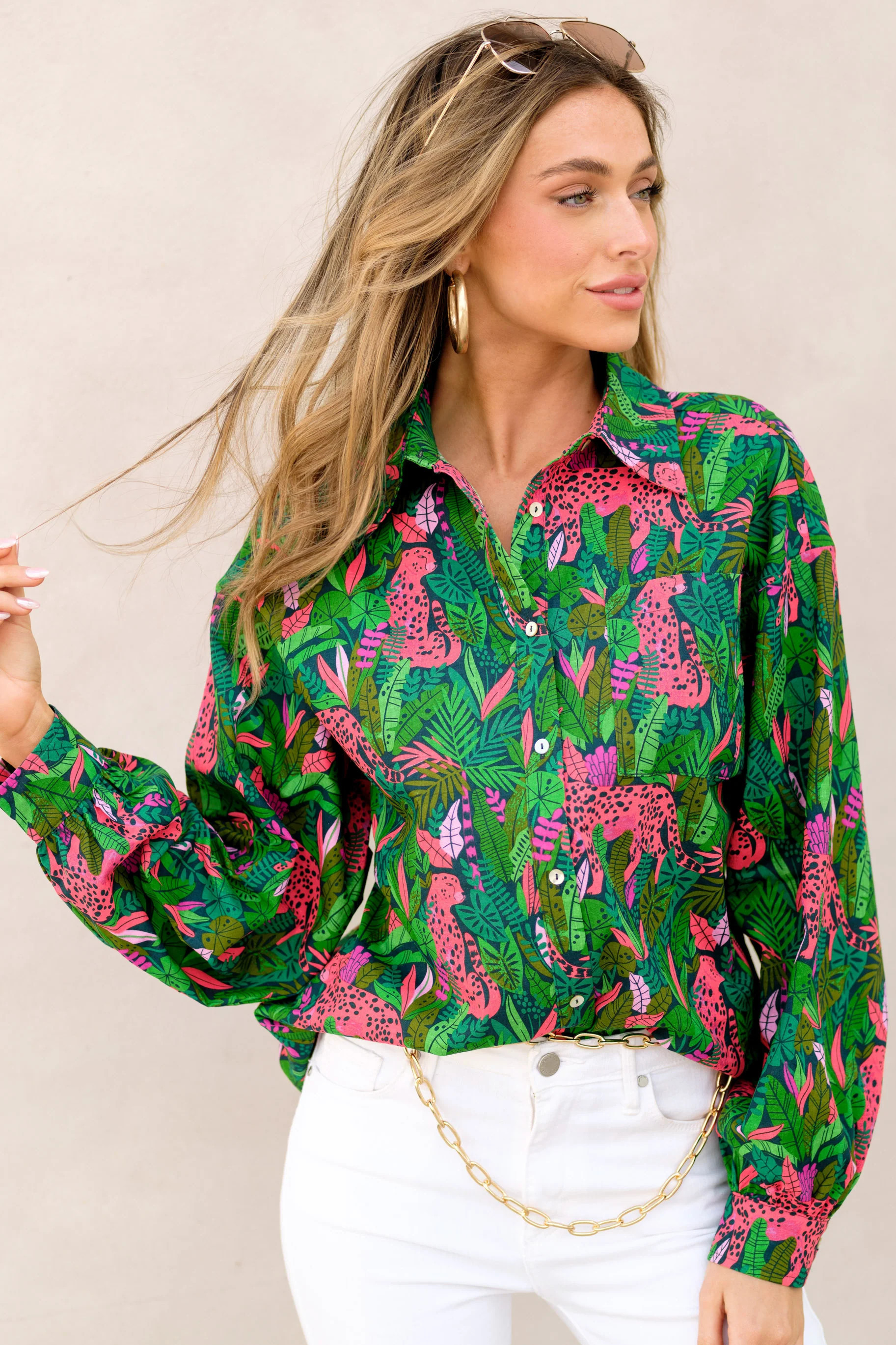 Greatness Within Pink Multi Print Top | Red Dress 