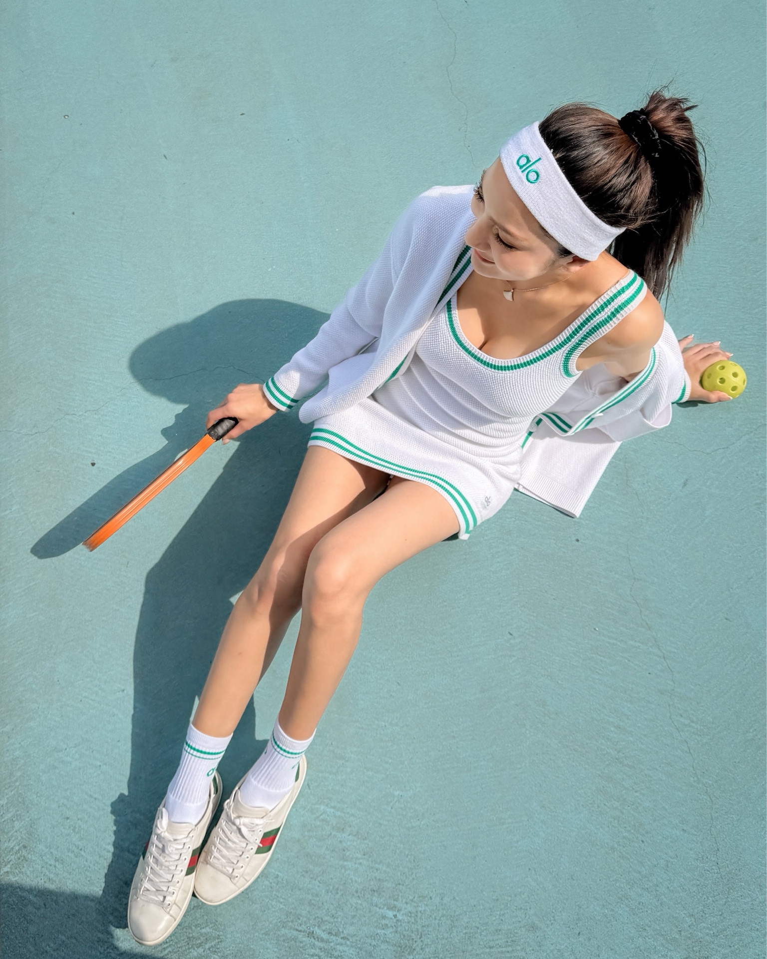 1st time pickleball 🎾✨ Still working on the skills part… but I came prepared for the outfit. 😂🫶  #SportsStyle #AloYoga #PickleballOutfit #TennisOutfit

#LTKfitnessgoals #LTKootd #LTKActive