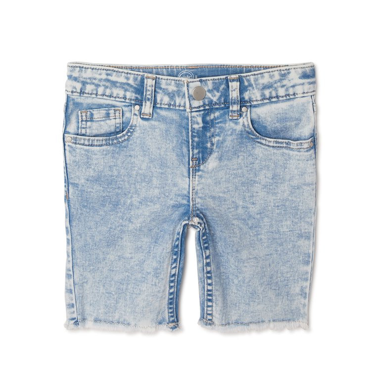 Wonder Nation Girls Denim Bermuda Shorts, Sizes 5-18 & Plus | Walmart (US)