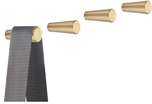 Pack of 4 , Gold Brass Decorative Wall Hooks Towel Hook, Coat Hook Hangers Wall Mounted (Conical) | Amazon (US)