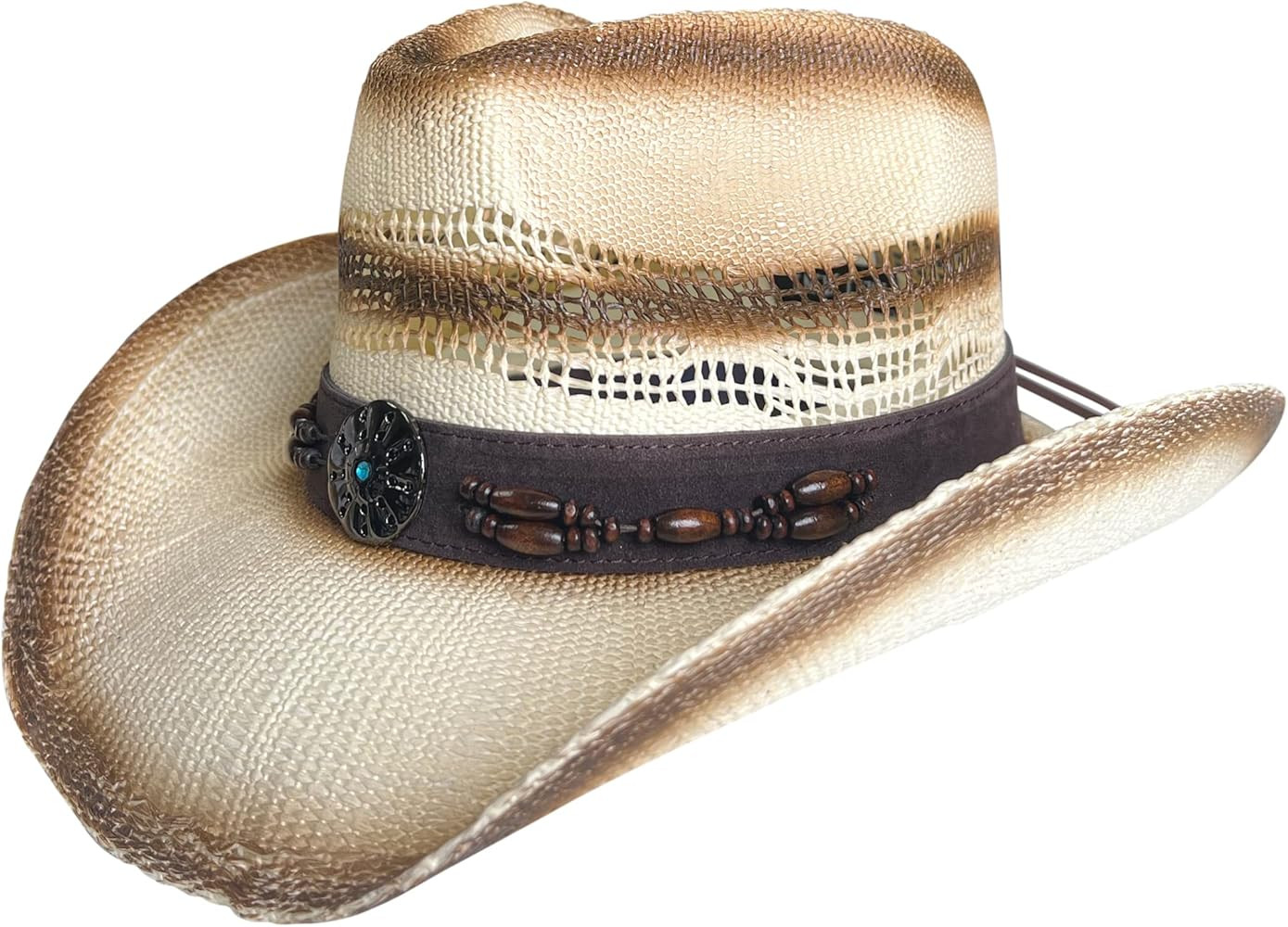Western Outback Cowboy Hat Men's Women's Style Straw Felt Canvas | Amazon (US)