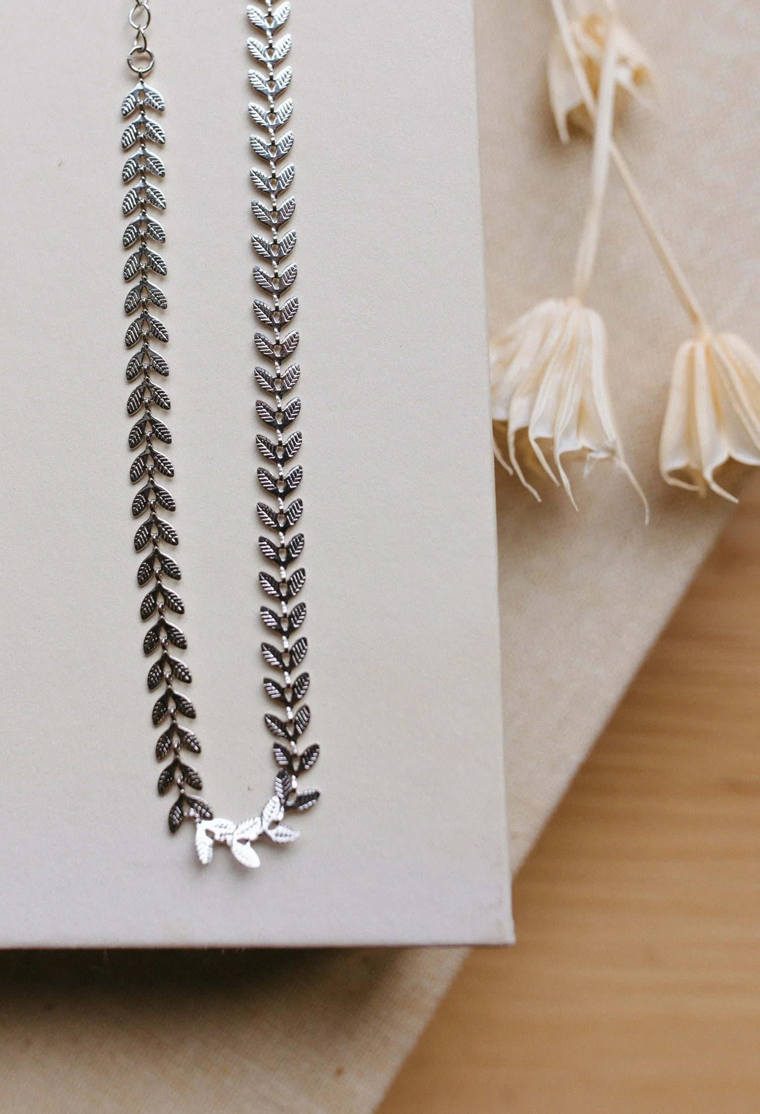 Silver Laurel Leaf Necklace | Kristina Cole Designs