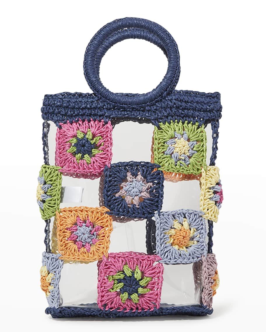 Lele Sadoughi Mini Tiled Crochet Top-Handle Bag | Neiman Marcus