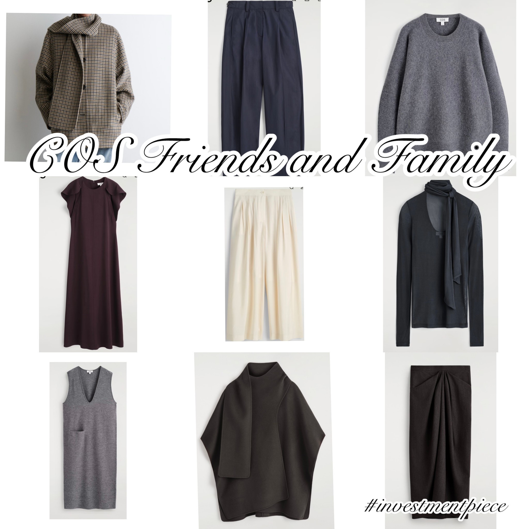 From classic wools to on trend capes- dresses and sheers and more- get 25% off sitewide @cos with code FF25 #investmentpieve 

#LTKSeasonal #LTKSaleAlert #LTKStyleTip