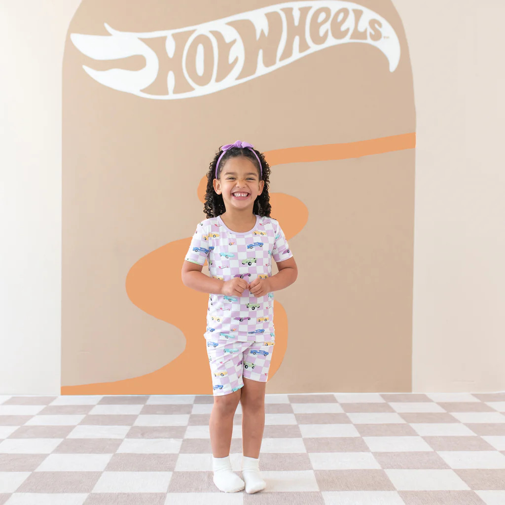 Short Sleeve Pajamas in Sparkles and Speed | Kyte Baby