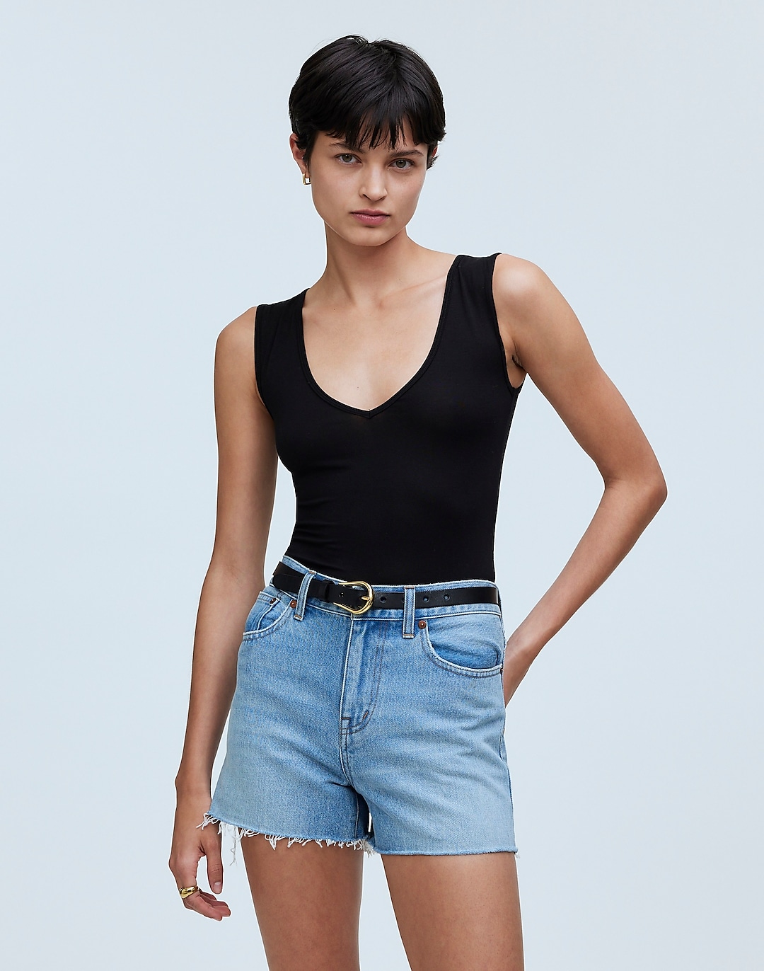 Relaxed Denim Shorts in Lytle Wash: Raw-Hem Edition | Madewell