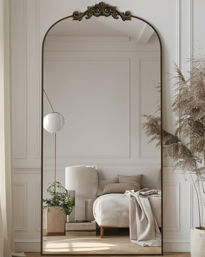 Antok Arched Full Length Mirror, 71"x28" Floor Mirror with Carved, Full Body Mirrors for HomeDeco... | Amazon (US)