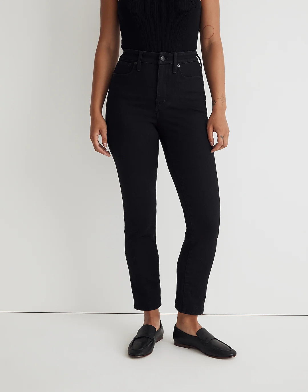 Curvy Stovepipe Jeans in Black Rinse Wash | Madewell