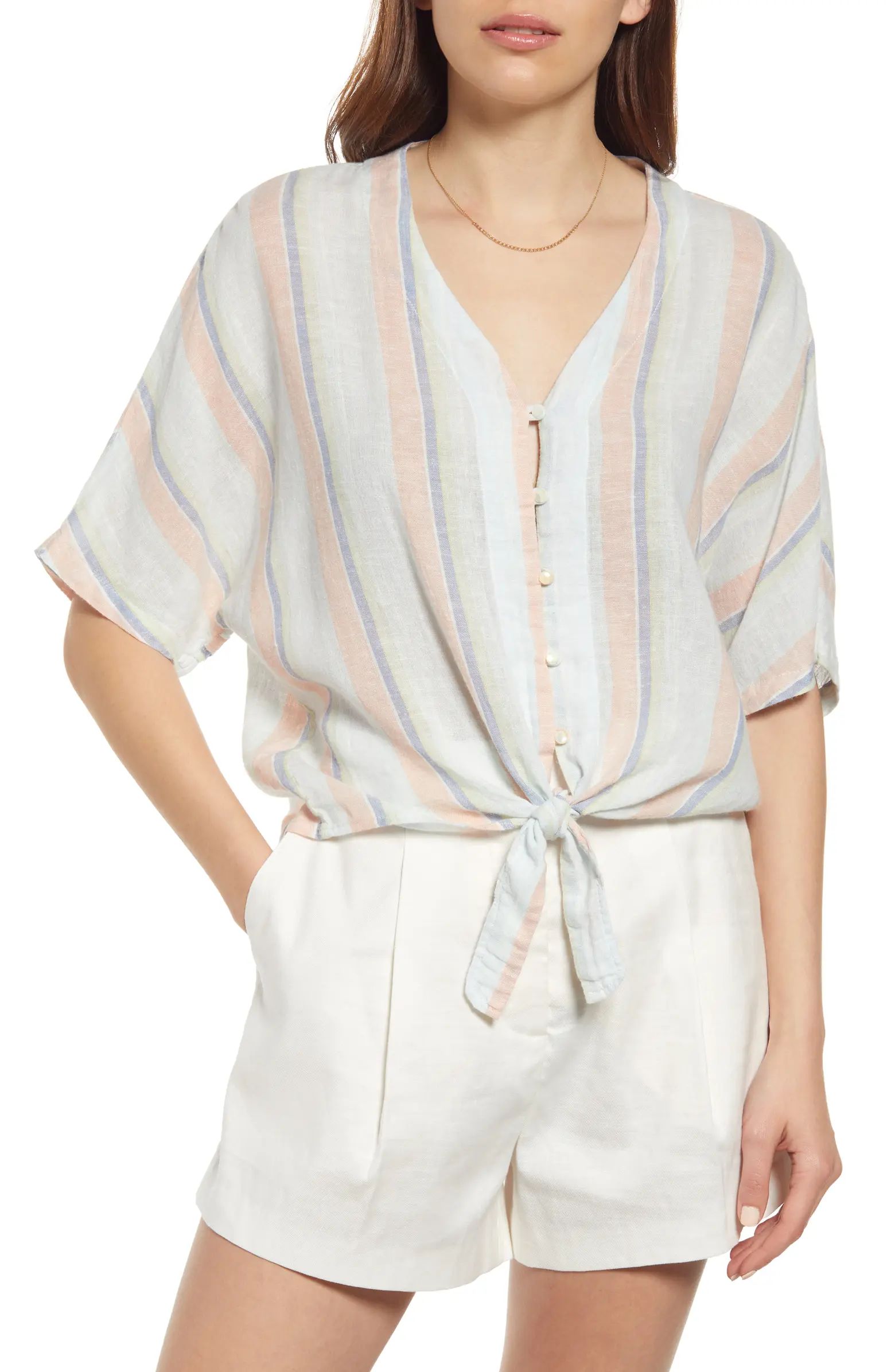 Rails Thea Stripe Tie Front Top | Nordstrom | Nordstrom