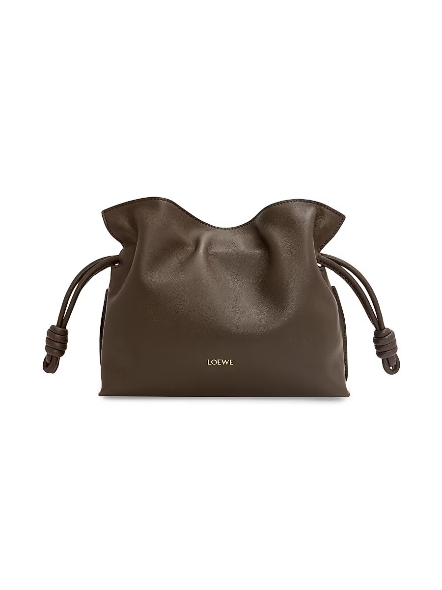 Women's Flamenco Mini Leather Clutch - Chocolate | Saks Fifth Avenue
