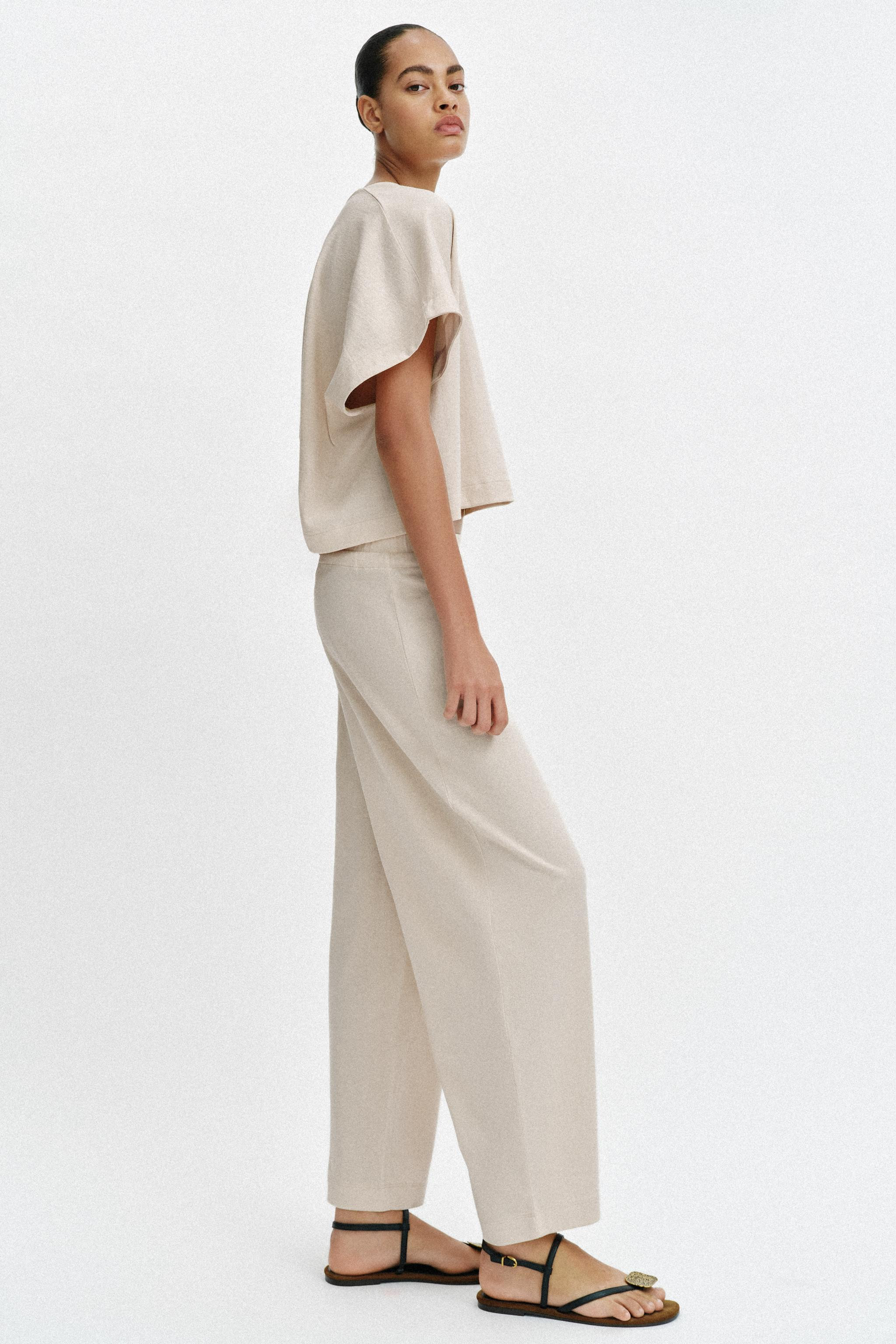 RUSTIC DRAWSTRING TROUSERS | Zara UK
