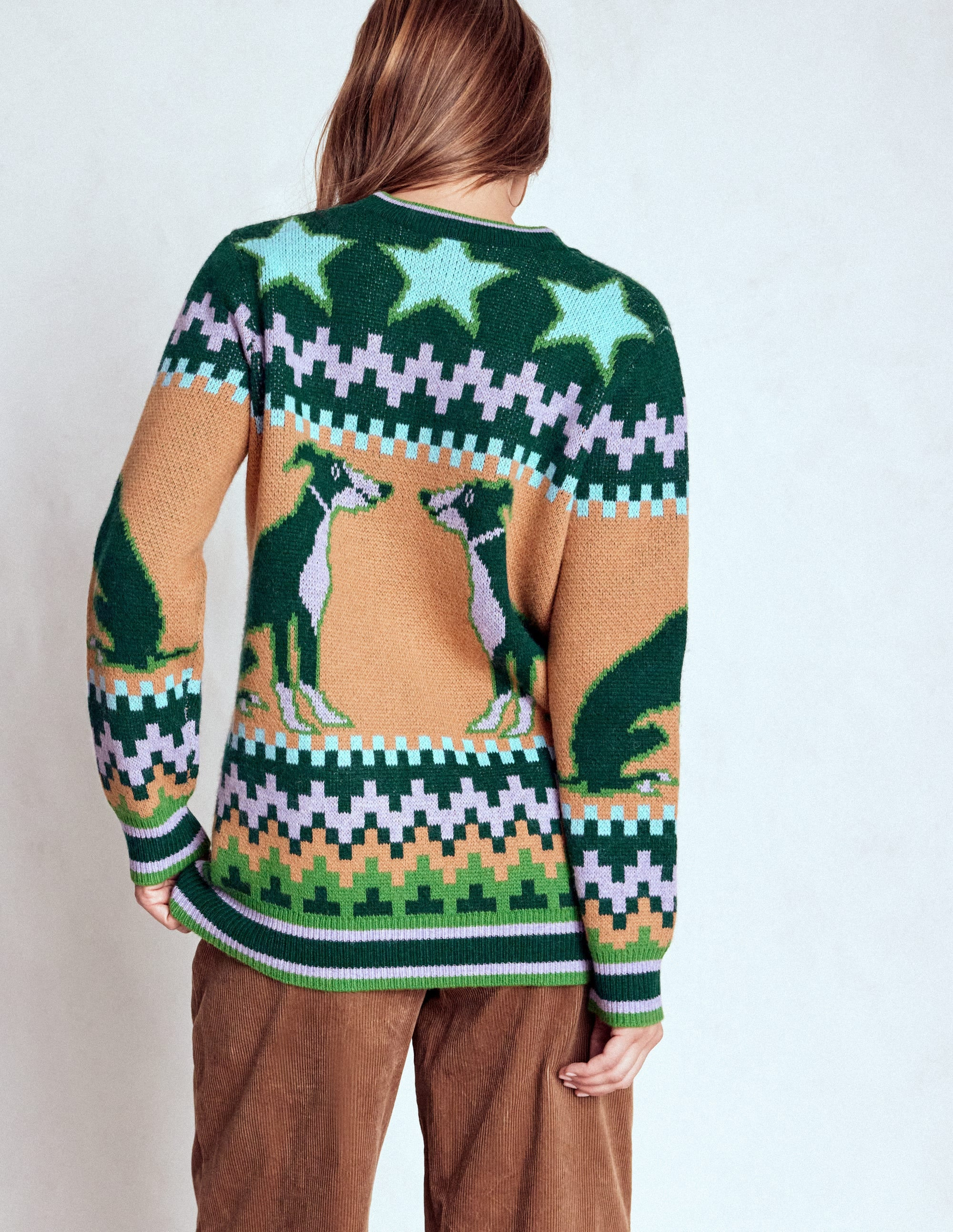 Quinn Boyfriend Cardigan-Emerald Night Whippet | Boden (US)