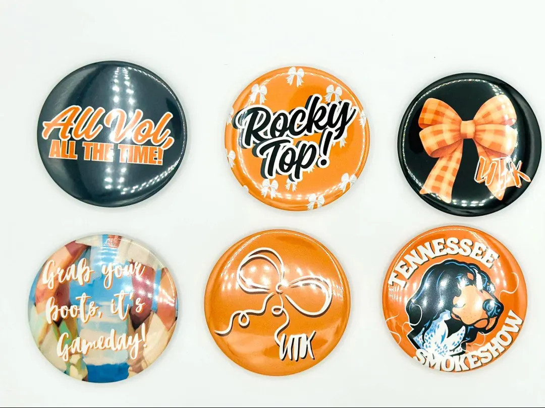Tennessee Inspired Game Day Button Sets, 3" Game Day Button, College Football, Gameday Accessory,... | Etsy (US)