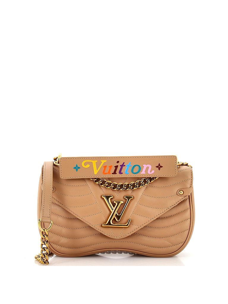 Louis Vuitton 100% Leather Tan New Wave Chain Bag Quilted Leather MM One Size - 6% off | thredUP