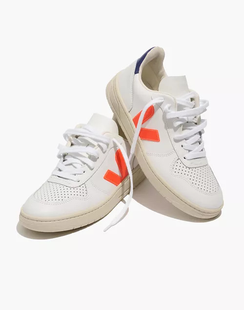 Veja™ Leather V-10 Sneakers in Neon | Madewell