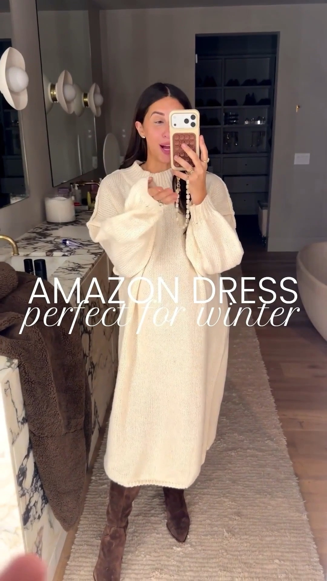 This dress was made for everyone!

Dress: medium 

Amazon, Amazon sweater dress, long dress, winter outfit, winter style, Nashville, mom of 3, bump friendly, Dede Raad, dress up buttercup

#LTKFindsUnder100 #LTKBump #LTKFindsUnder50
