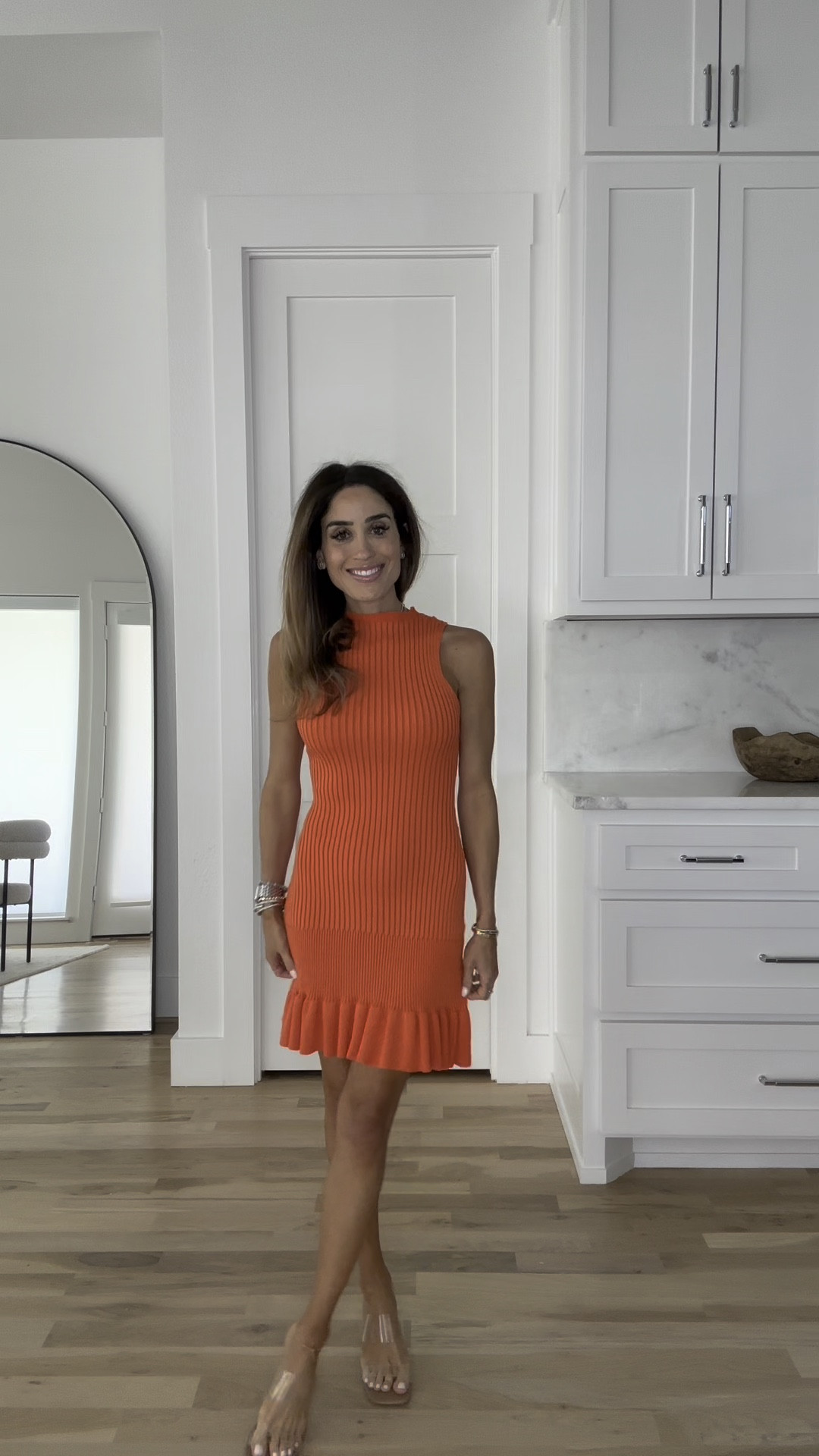 Orange ruffle dress Amazon smallest size 
Vacation dresses 

#LTKFindsUnder100 #LTKFindsUnder50